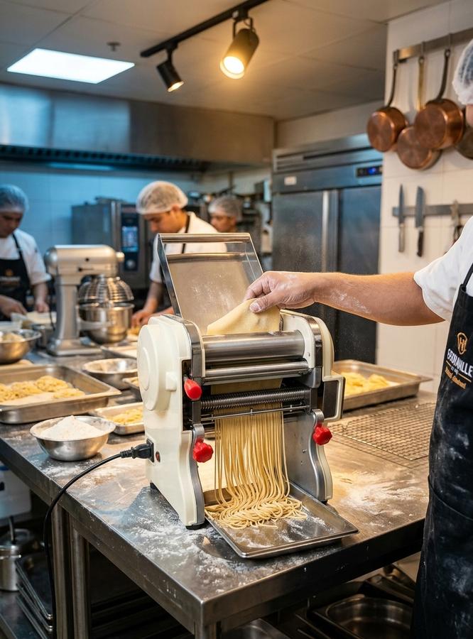 JARYANNIX Electric Pasta Press in kitchen